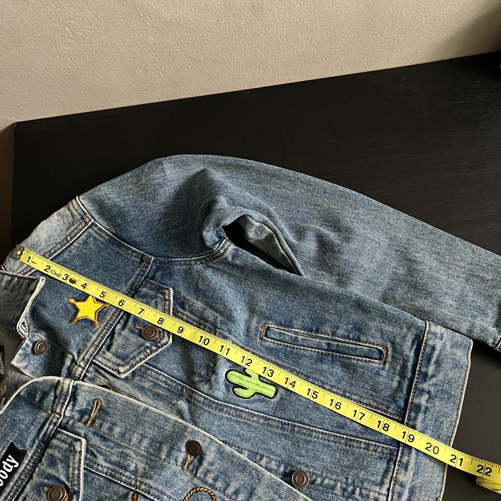 Disney Pixar Forever 21 Toy Story Denim Jean Jacket Woody Limited Edition sz S - Picture 6 of 6